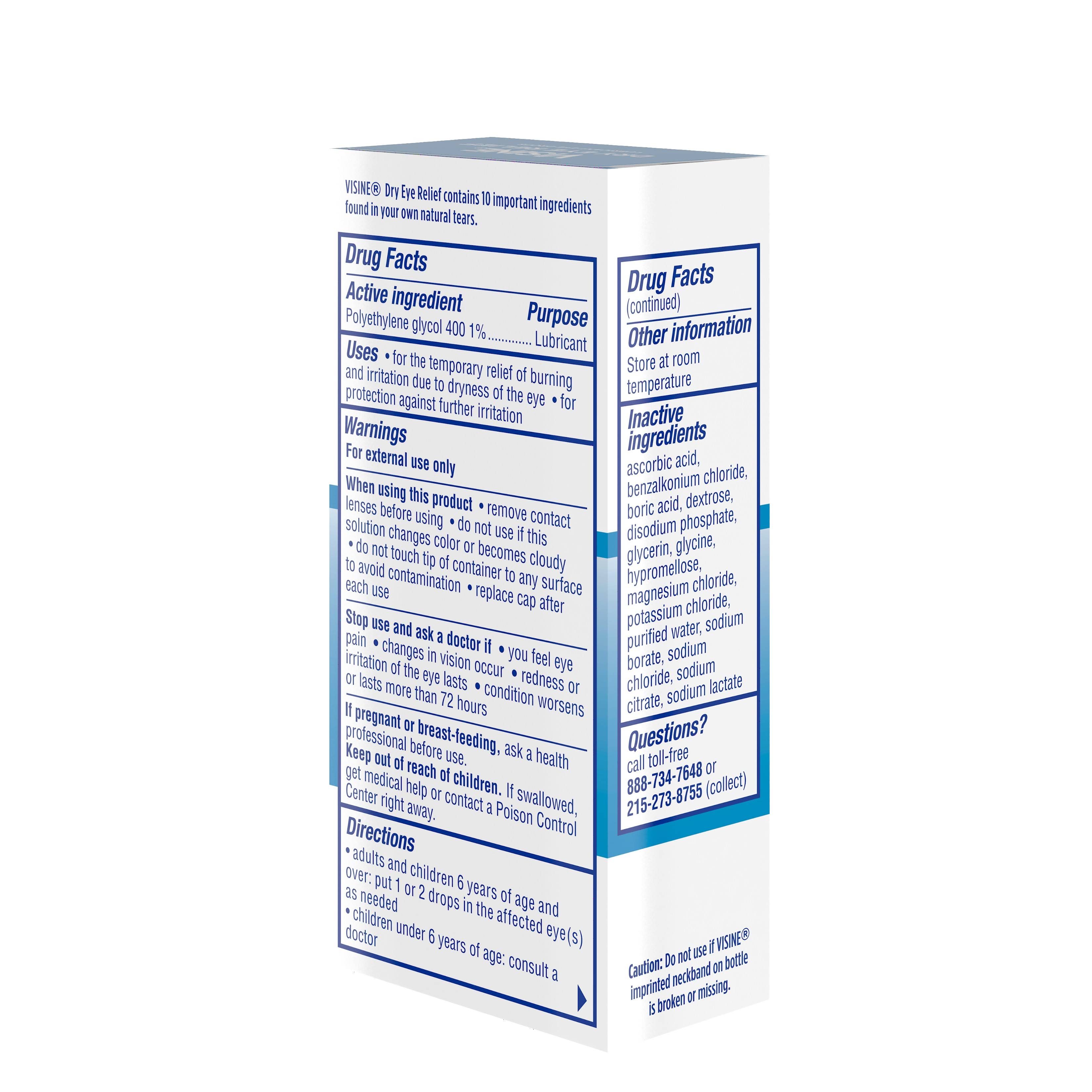 Visine Dry Eye Relief Lubricant Eye Drops - 0.5 fl oz bottle
