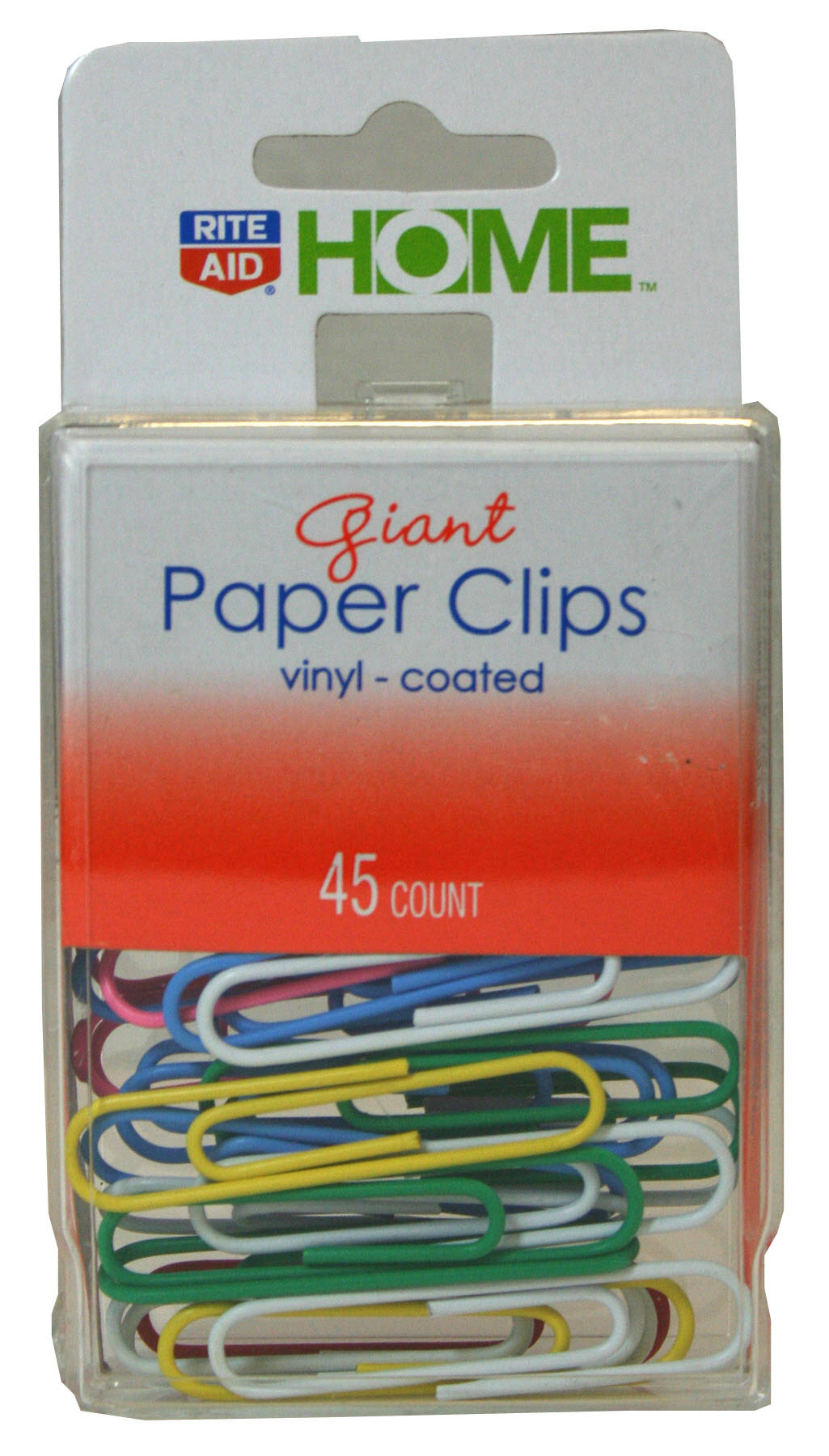 Rite Aid Paperclips Vinyl 45Ct, Assorted Colors