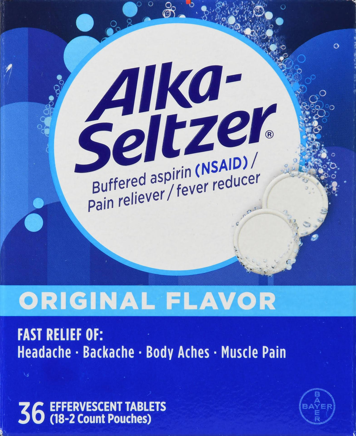 Alka-Seltzer Original Effervescent Tablets 36 ct Box