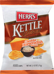 Herr's Potato Chips, Cheddar Horseradish Flavored - 2.5 oz