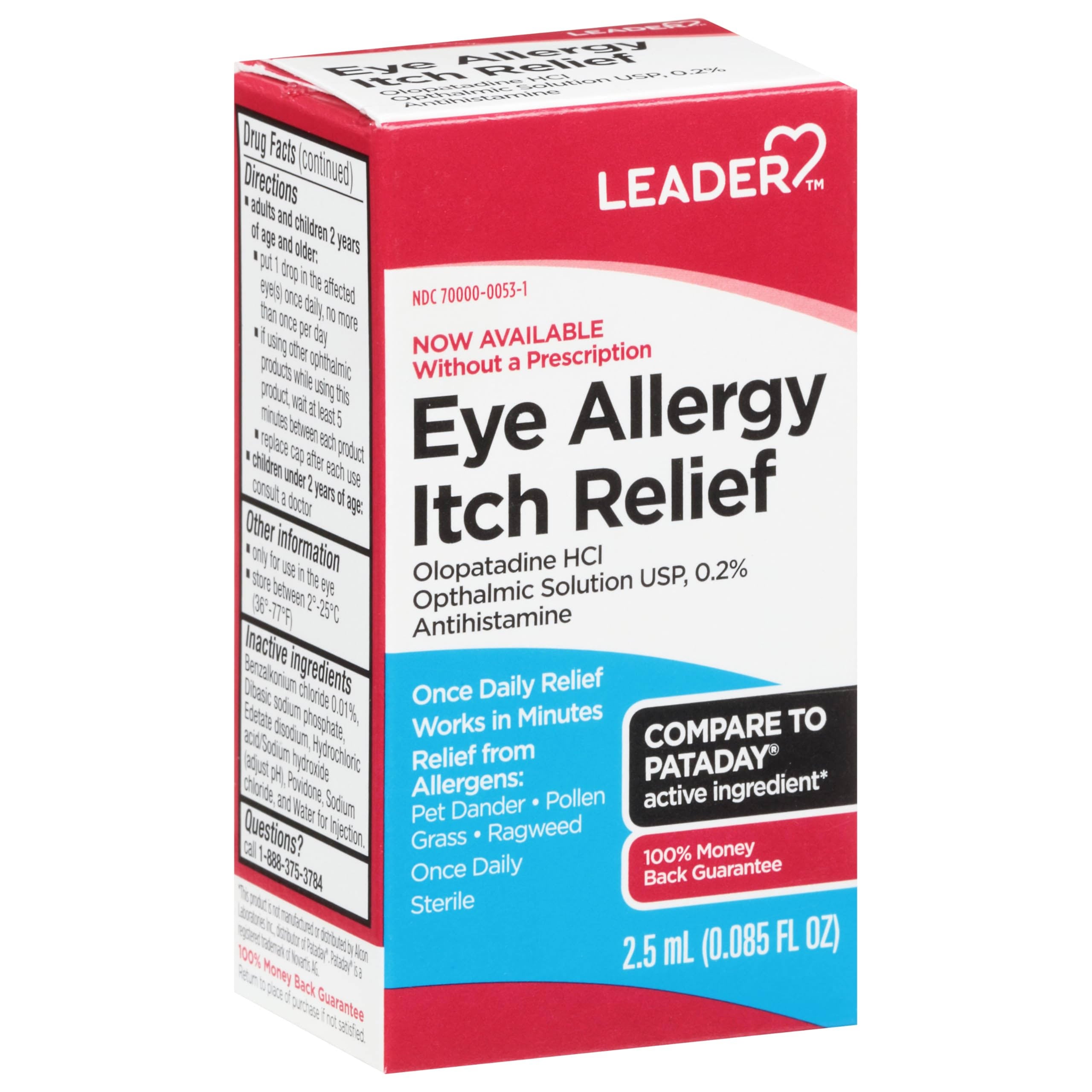 Leader, Eye Allergy Itch Relief, 0.085 fl oz