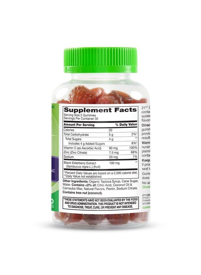 21st Century, Vitajoy Gummies, Sambucus Elderberry