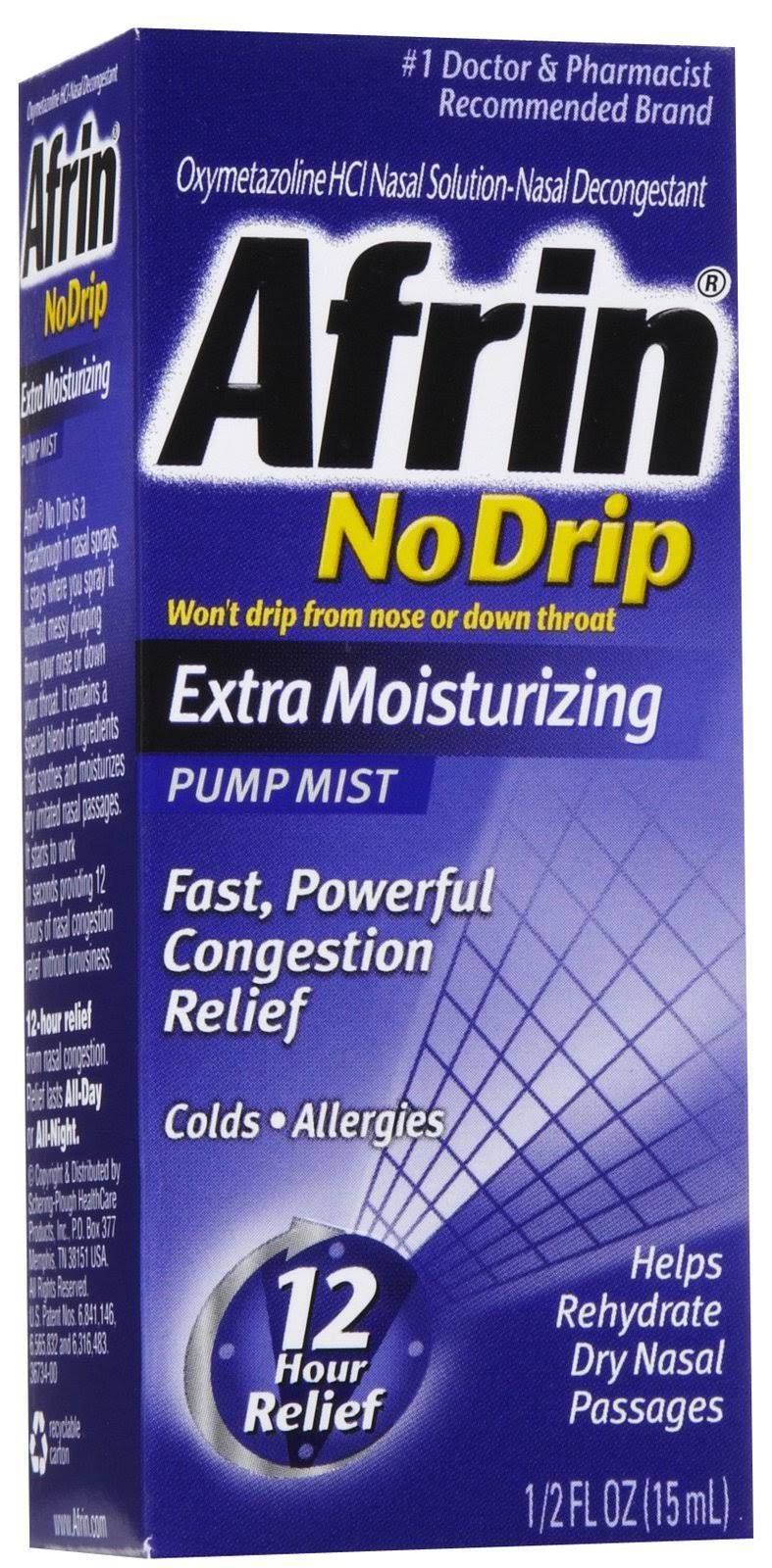 Afrin Nasal Pump Mist, Extra Moisturizing, No Drip - 0.5 fl oz