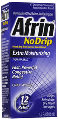 Afrin Nasal Pump Mist, Extra Moisturizing, No Drip - 0.5 fl oz