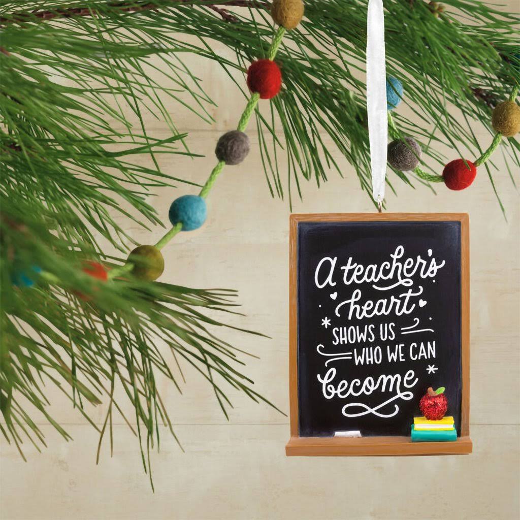 A Teacher's Heart Blackboard Hallmark Ornament
