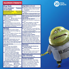 Mucinex Sinus-Max Severe Congestion Relief Caplets - 20 Ct