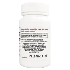 Major Vitamin A Supplement; Bottle of 100