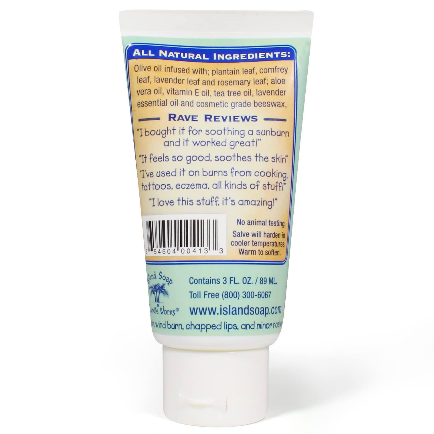 Island Soap & Candle Works Surfer's Salve - Tube 3 oz