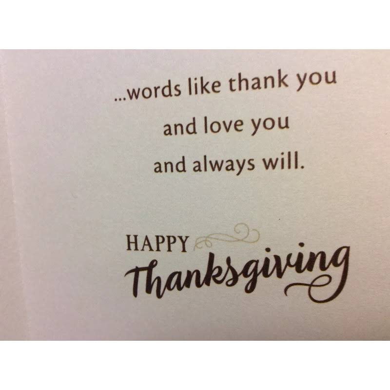 You're A Blessing Cornucopia Thanksgiving Card for Parents