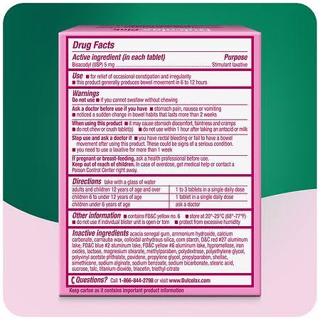 Dulcolax Pink Laxative Tablets