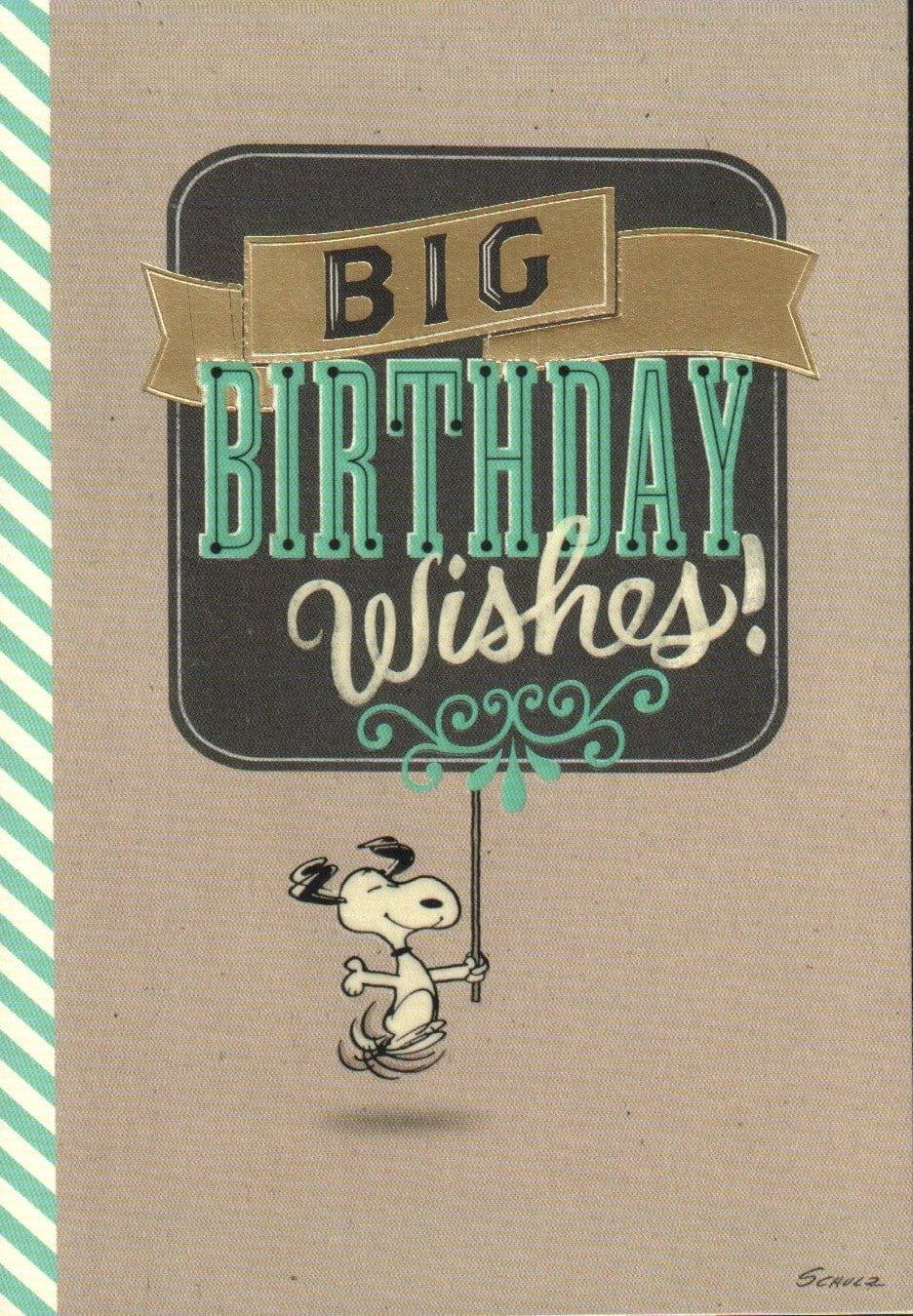 Big Birthday Wishes Snoopy Card
