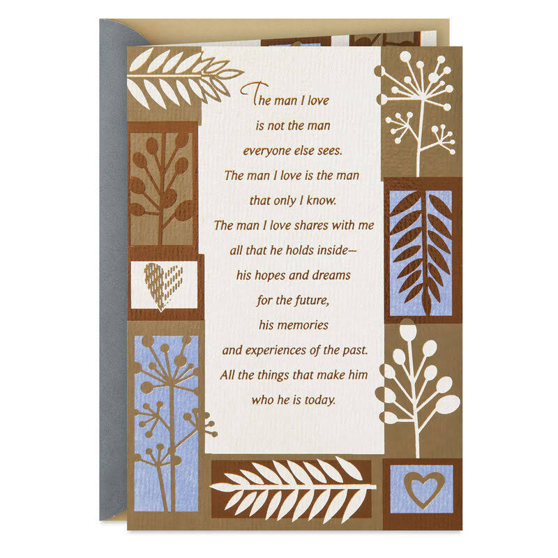Hallmark Birthday Card, The Man I Love Birthday Card