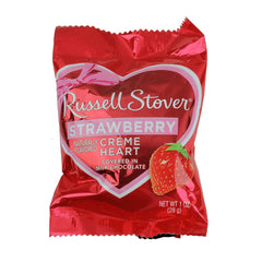 Russell Stover Milk Chocolate, Strawberry Creme, Heart 1.3 oz