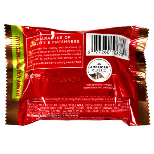 Russell Stover Milk Chocolate, Strawberry Creme, Heart 1.3 oz