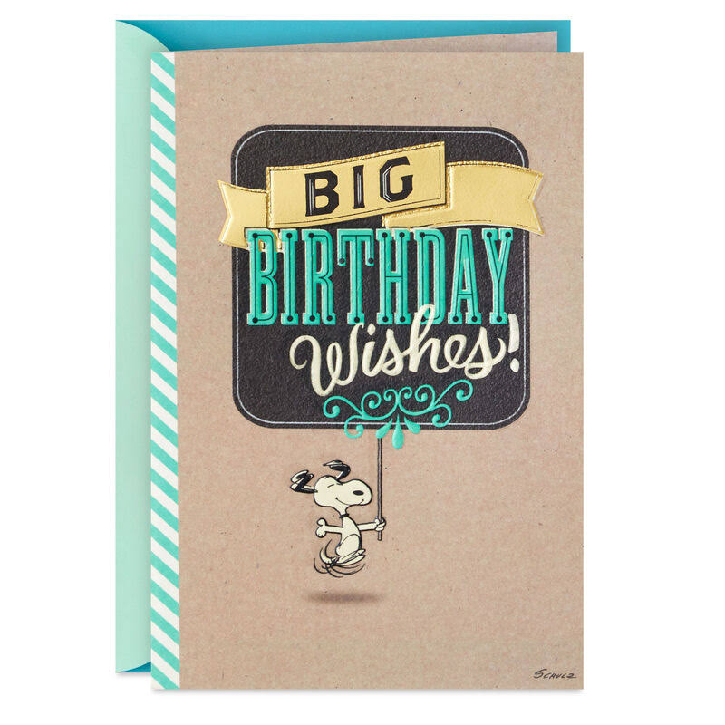Big Birthday Wishes Snoopy Card