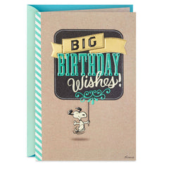Big Birthday Wishes Snoopy Card