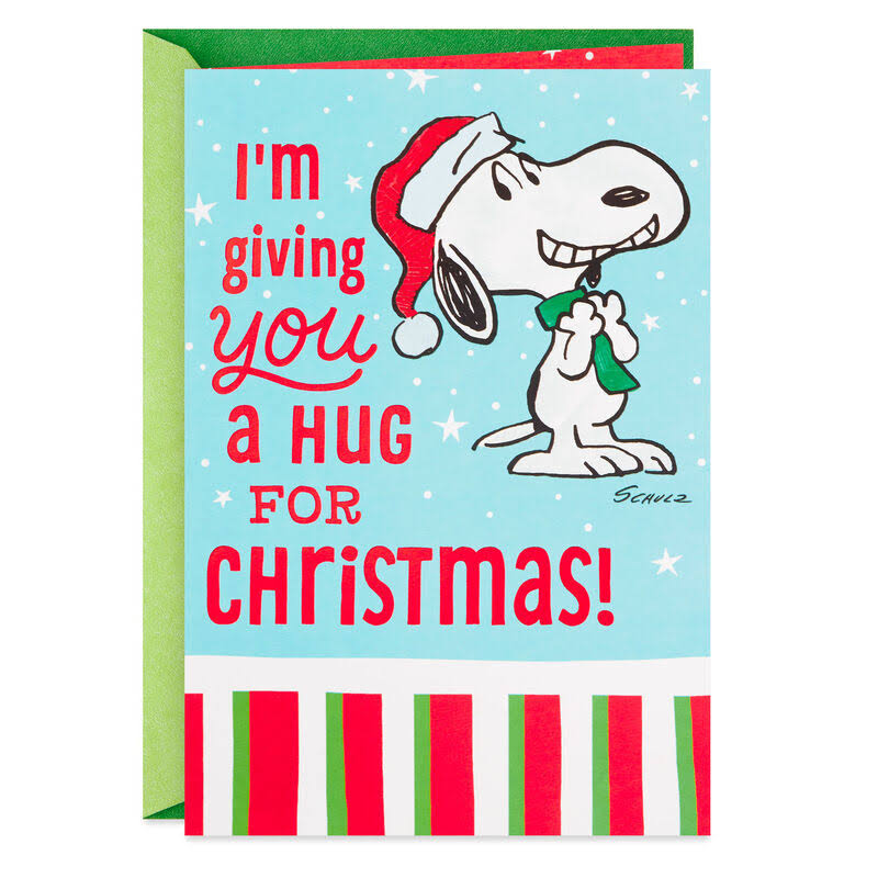 Peanuts Snoopy Hug Pop-Up Christmas Card