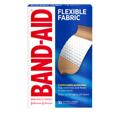 Band-Aid Flexible Fabric Extra Large Bandages - 10 count
