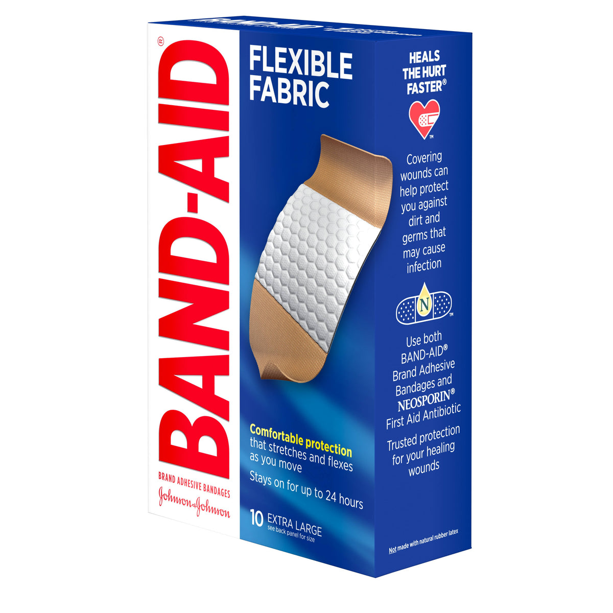 Band-Aid Flexible Fabric Extra Large Bandages - 10 count
