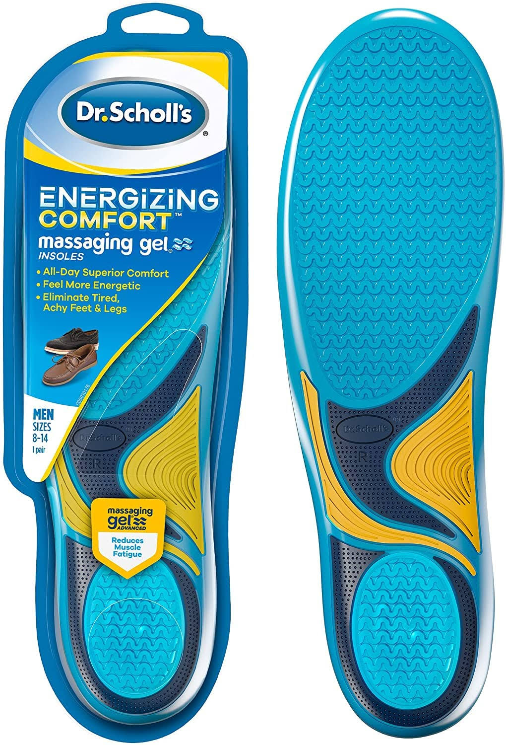 Dr. Scholl's Massaging Gel Sport Insoles, Men's, Size 8-13 1 Pair