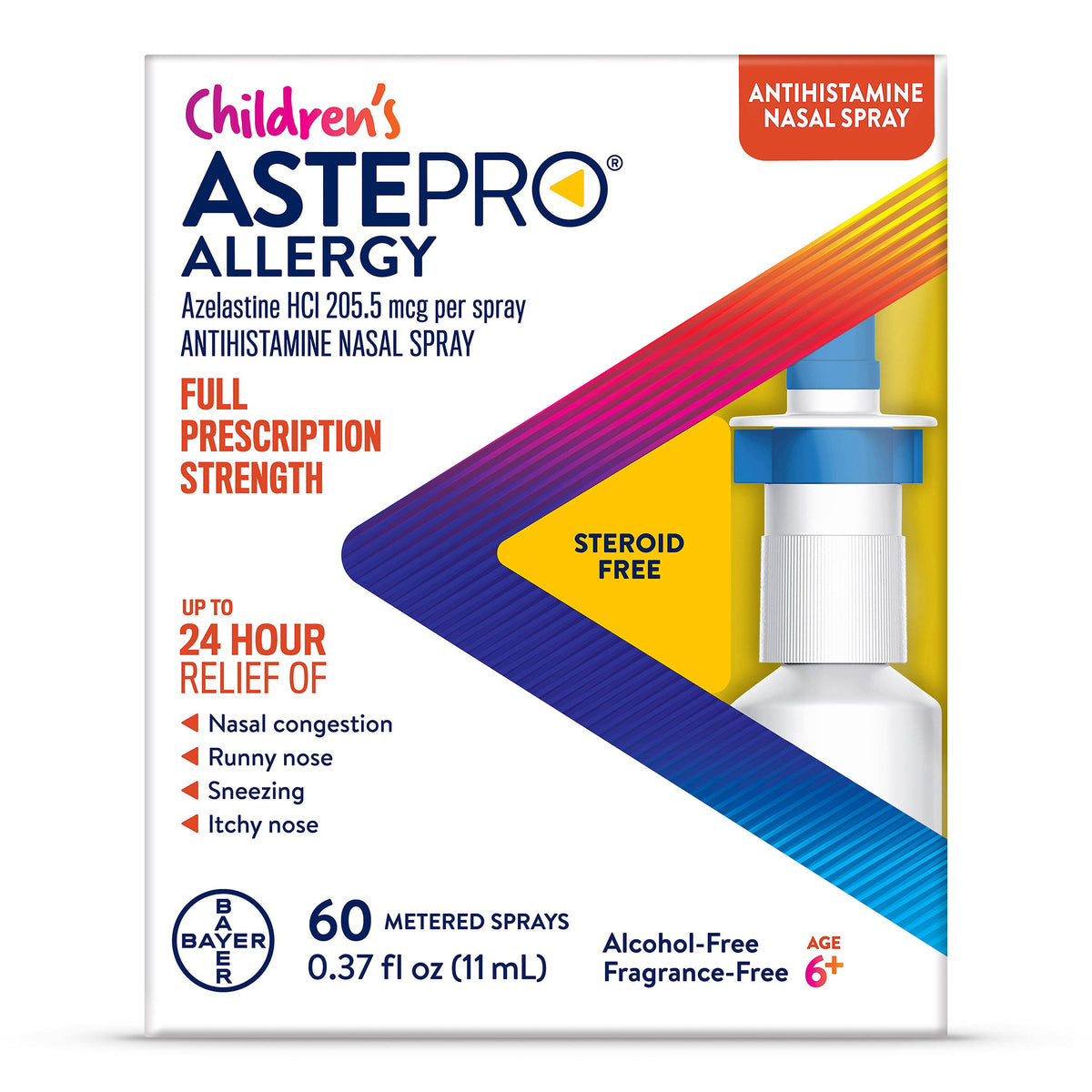 Astepro Children's Allergy Antihistamine Nasal Spray 60 Ct